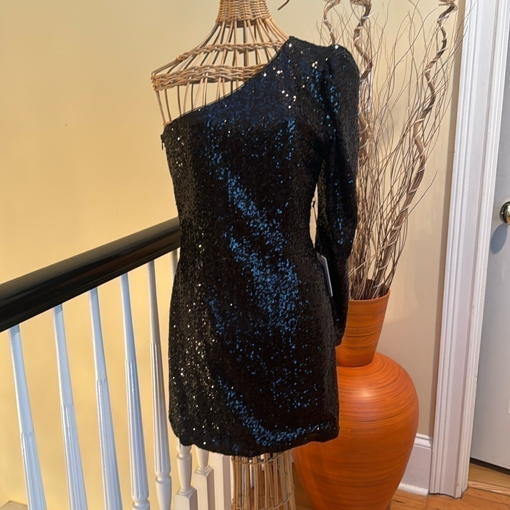 LINI NWT black sequins cocktail dress - Picture 2 of 14